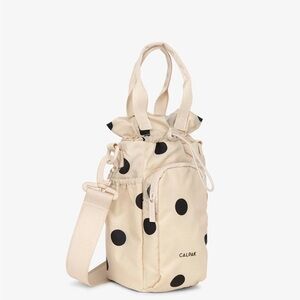 CALPAK Cream and Black Polka Dot Women's Bag
